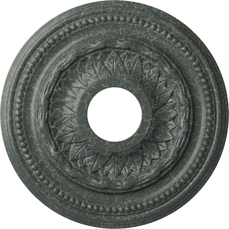 Ekena Millwork Galway Ceiling Medallion (Canopies up to 3 1/4"), 15 3/4"OD x 3 1/4"ID x 1"P, Athenian Green Crackle CM15GAAGC